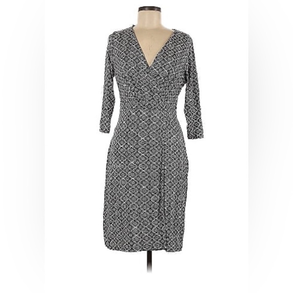 Pure Collection Mosaic Faux Wrap Jersey Style Dress Size 12 - Picture 1 of 7